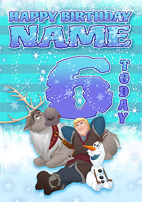 Olaf Sven and Kristoff Personalised Card