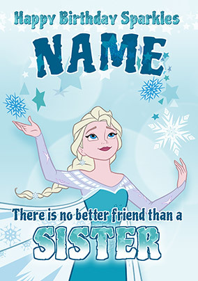 Frozen Sister Birthday Personalised Card