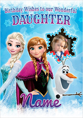 Frozen Wonderful Daughter Photo Card