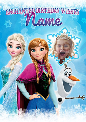 Frozen Enchanted Birthday Photo Card