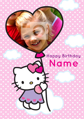 Hello Kitty - Heart Balloon Photo