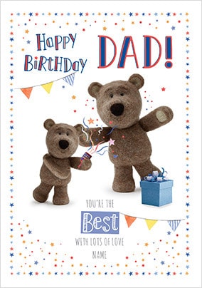 Barley Bear Dad You're The Best Personalised Card