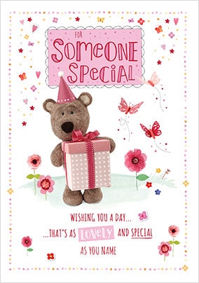 Barley Bear Someone Special Personalised Birthday Card