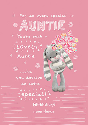 Extra Special Auntie Hun Bun Personalised Card