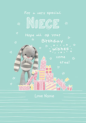 Very Special Niece Hun Bun Personalised Card