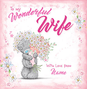 Me To You - Wonderful Wife Personalised Card