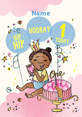 1 Today Birthday Girl Personalised Card