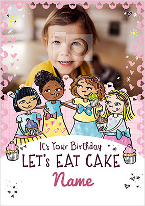 Let's Eat Cake Birthday Photo Card