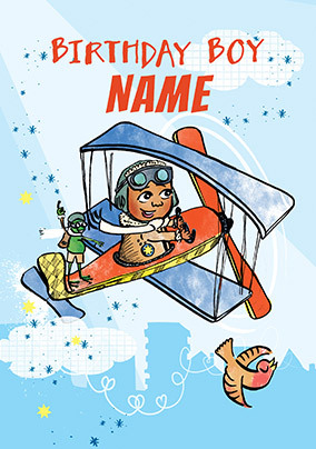 Birthday Boy Pilot Personalised Card