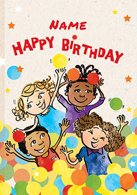 Happy Birthday Ball Pit Personalised Card