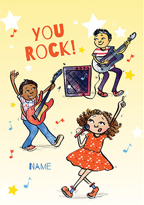 You Rock personalised Birthday Card
