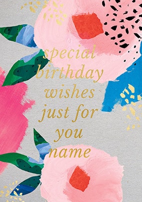 Birthday Wishes Just For You Personalised Card