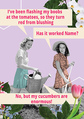 Cucumbers Are Enormous Personalised Card
