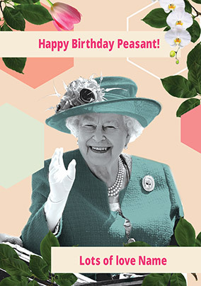 Happy Birthday Peasant Personalised Card
