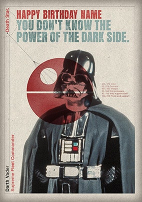 Darth Vader Birthday Card