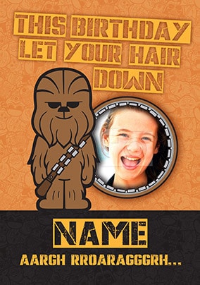 Chewbacca Photo Birthday Card