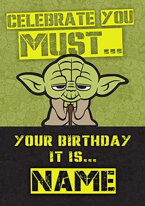 Yoda Birthday Card