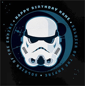 Star Wars Stormtrooper Empire Birthday Card