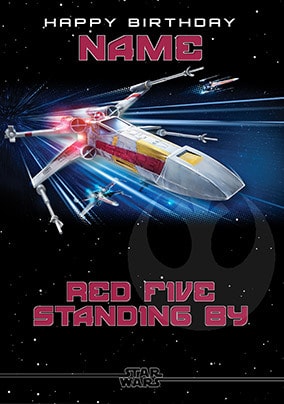 X-Wing Starfighter Birthday Card