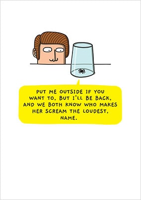 I'll Be Back Personalised Card