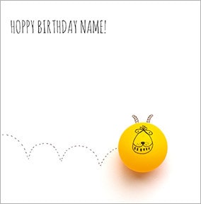 Hoppy Birthday Personalised Card