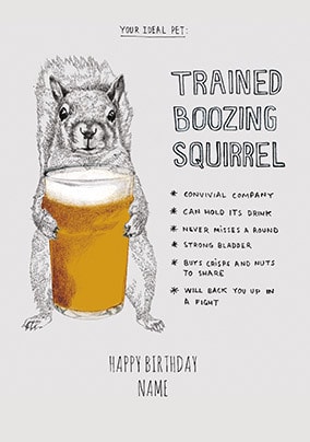 Trained Boozing Squirrel