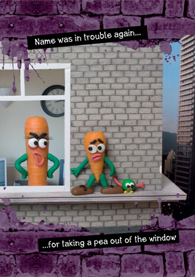 Pea Out The Window Greeting Card