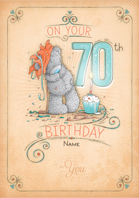 Me To You - 70th Birthday Cupcake Card