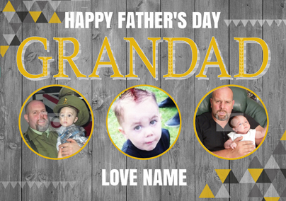 Vintage Geometric - Father's Day Card Grandad