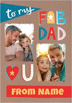 Fab Dad Multi Photo Card