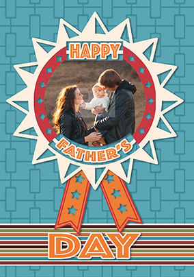 Father's Day Rosette Photo Card
