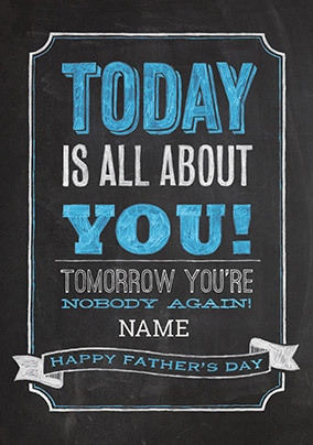 All About You Personalised Father's Day Card