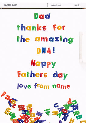 Amazing DNA Personalised Father's Day Card