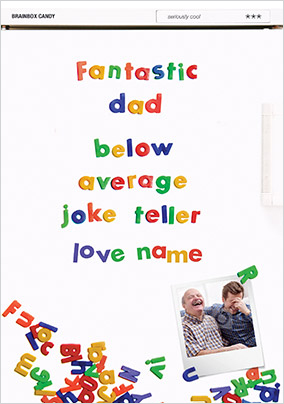Dad - Below Average Joke Teller Photo Card