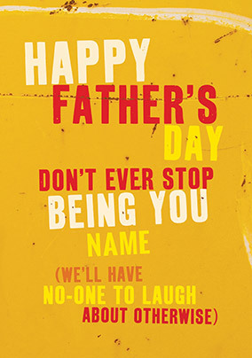 Being You Personalised Father's Day Card