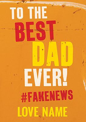 Fake News Personalised Father's Day Card