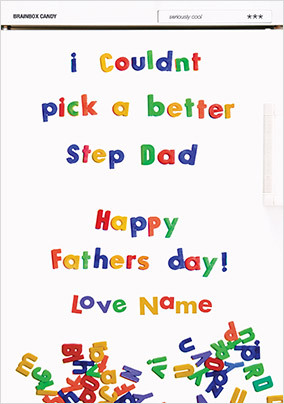 Couldn't pick a better Step Dad personalised Card