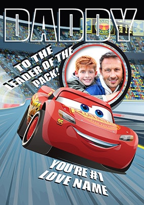 Lightning McQueen Photo Father's Day Card