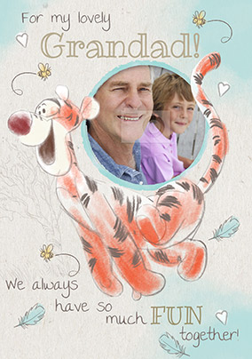 Tigger Father's Day Photo Card for Grandad