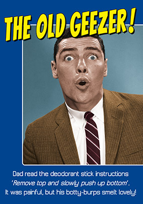 Emotional Rescue Father's Day Card - Old Geezer
