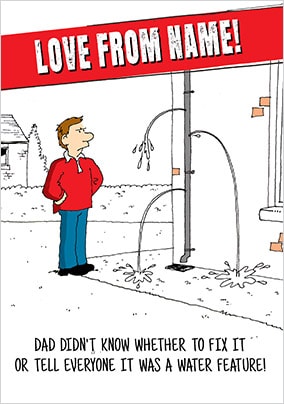 DIY Water Feature Father's Day Card