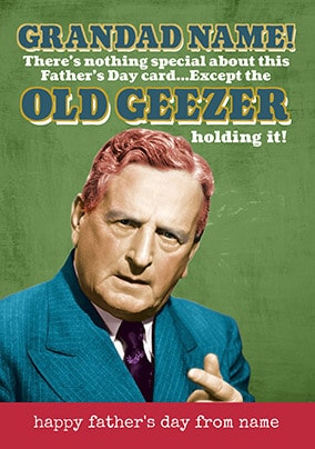 Grandad - Old Geezer Personalised Father's Day Card
