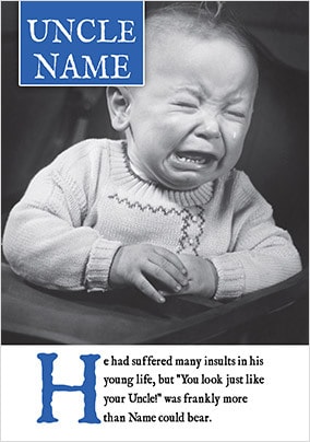Just Like Your Uncle Personalised Card