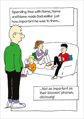 How Important Dad is Personalised Card
