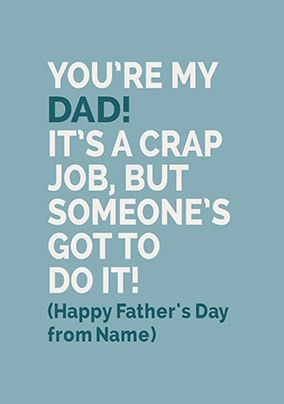 You're My Dad Personalised Card
