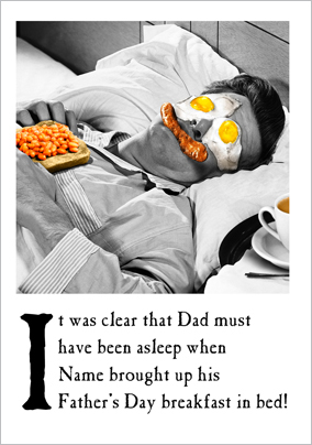 Emotional Rescue - Father's Day card Breakfast in bed