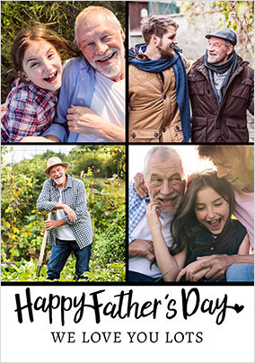 We Love You Multi Photo Father's Day Card