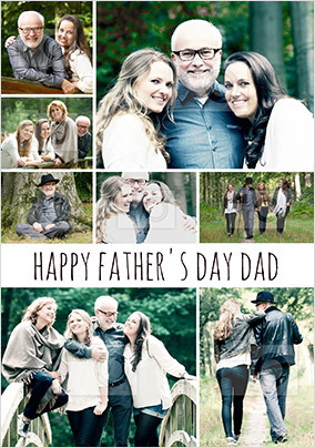 Multi Photo Collage Father's Day Card