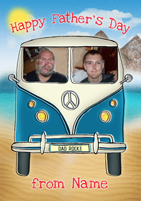 Driver's Seat - Father's Day card Photo Upload Camper Van