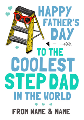 Look Who's Drawing - Father's Day card Coolest Step-Dad